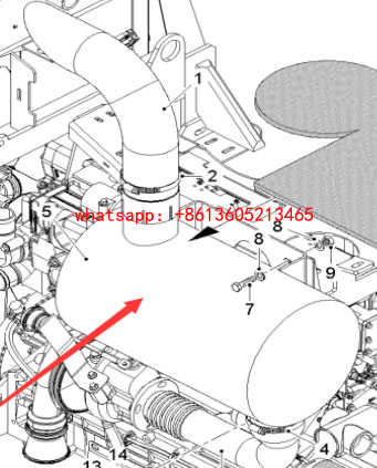 铣刨机发动机消音器2321689
