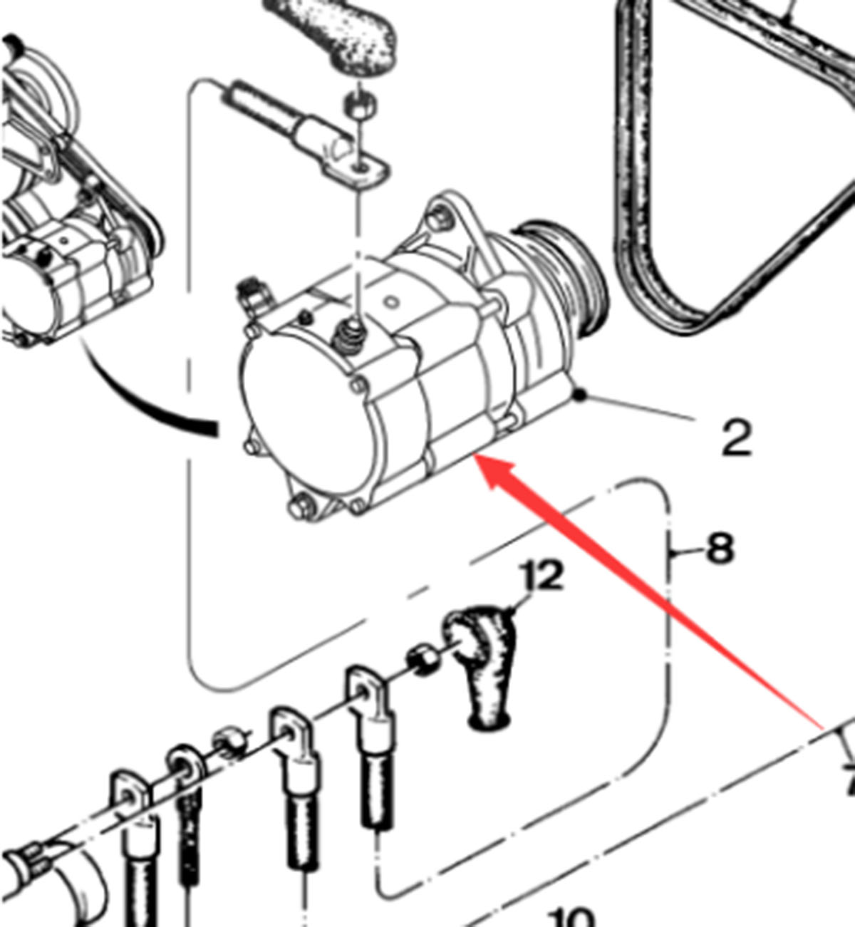 进口铣刨机28V发电机162129