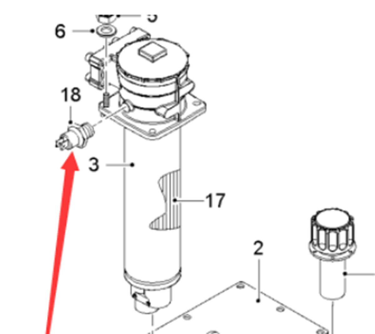 铣刨机液滤堵塞传感器2251737